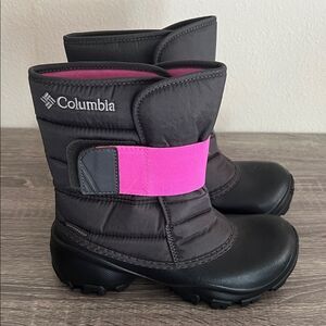 Columbia Rope Tow Kruser 2 Waterproof Snow Boots, Black and Pink, Big Kids 2